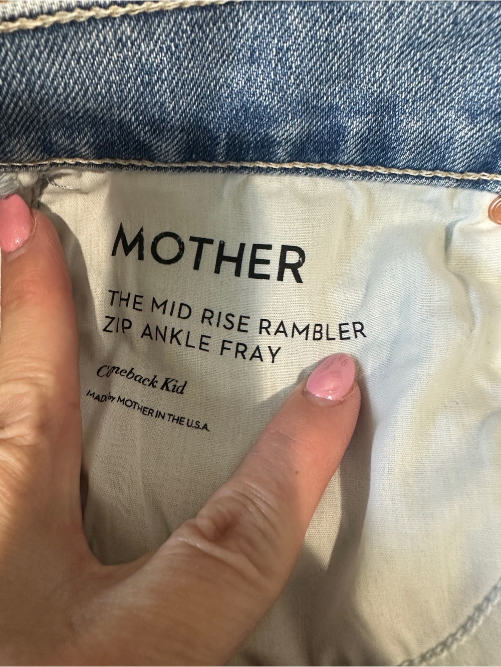 Mother Jeans The Mid Rise Rambler zip ankle fray Comeback Kid - Picture 6 of 7